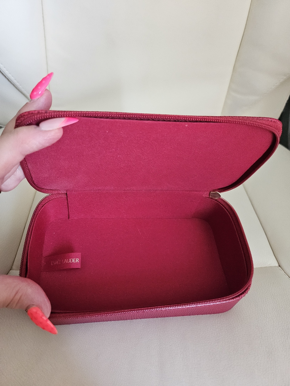 Estee Lauder Pink Travel Jewelry & Cosmetic Case